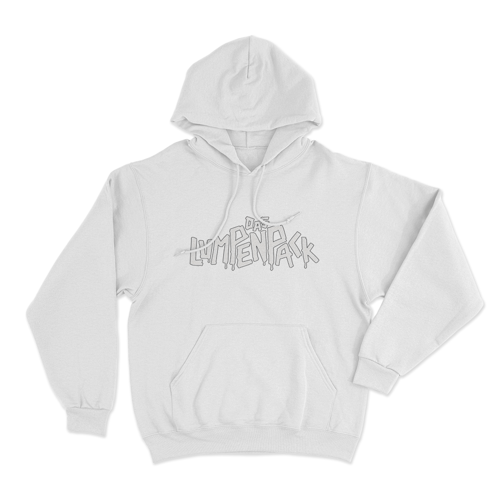 Das Lumpenpack Classic Logo Unisex Hoodie White Das Lumpenpack Classic Logo Unisex Hoodie White