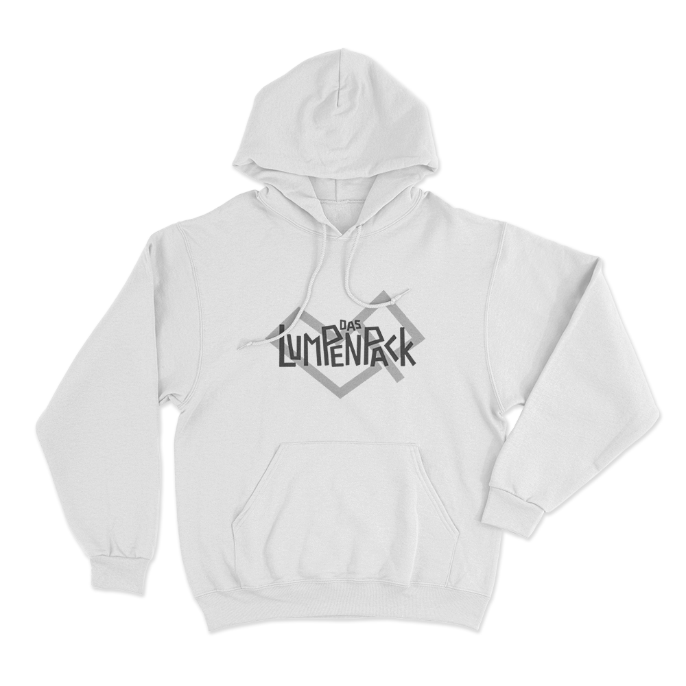 Das Lumpenpack Geometric Logo Unisex Hoodie White Das Lumpenpack Geometric Logo Unisex Hoodie White
