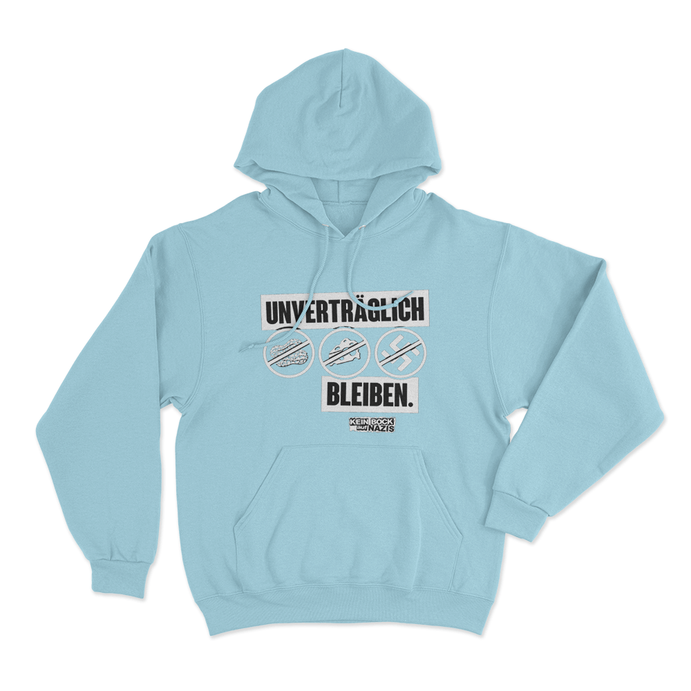 Unverträglich Unisex Hoodie Sky Blue Unvertraglich Unisex Hoodie Sky Blue