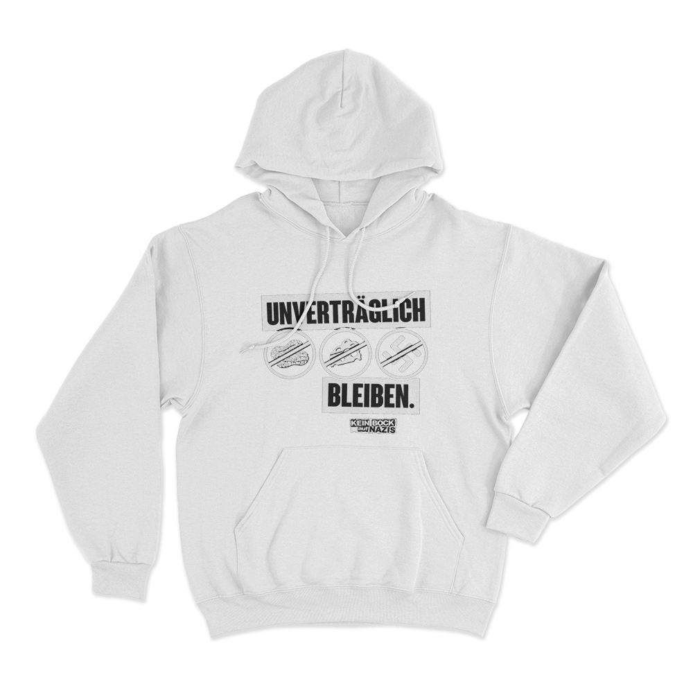 Unverträglich Unisex Hoodie White Unvertraglich Unisex Hoodie White